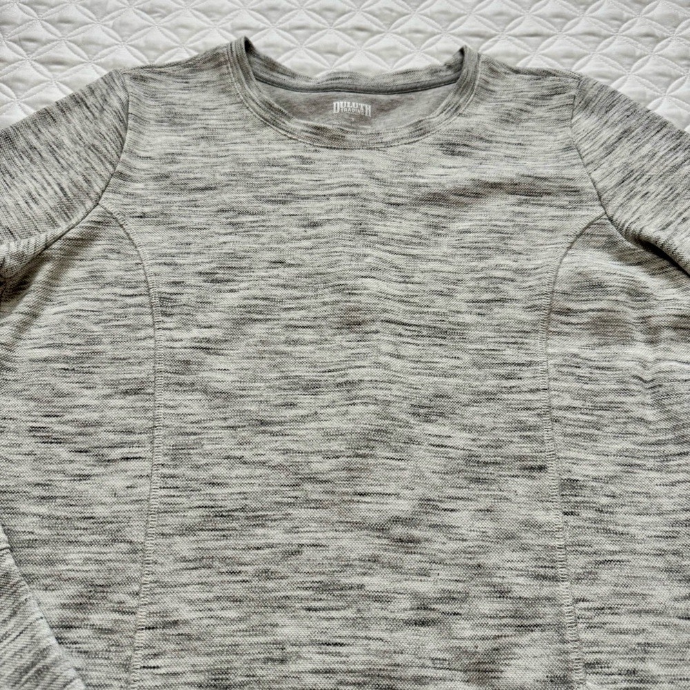 Duluth Trading Deux More Double Knit Crewneck Pocket Tunic Gray Size Small - Picture 7 of 12